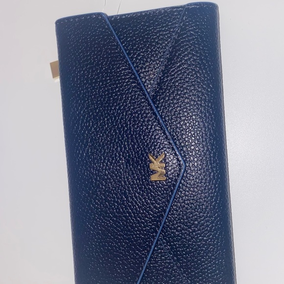 Michael Kors MK Blue Rhea Backpack, Tri-Fold Wallet, & Drawstring Bag Set - Picture 8 of 14